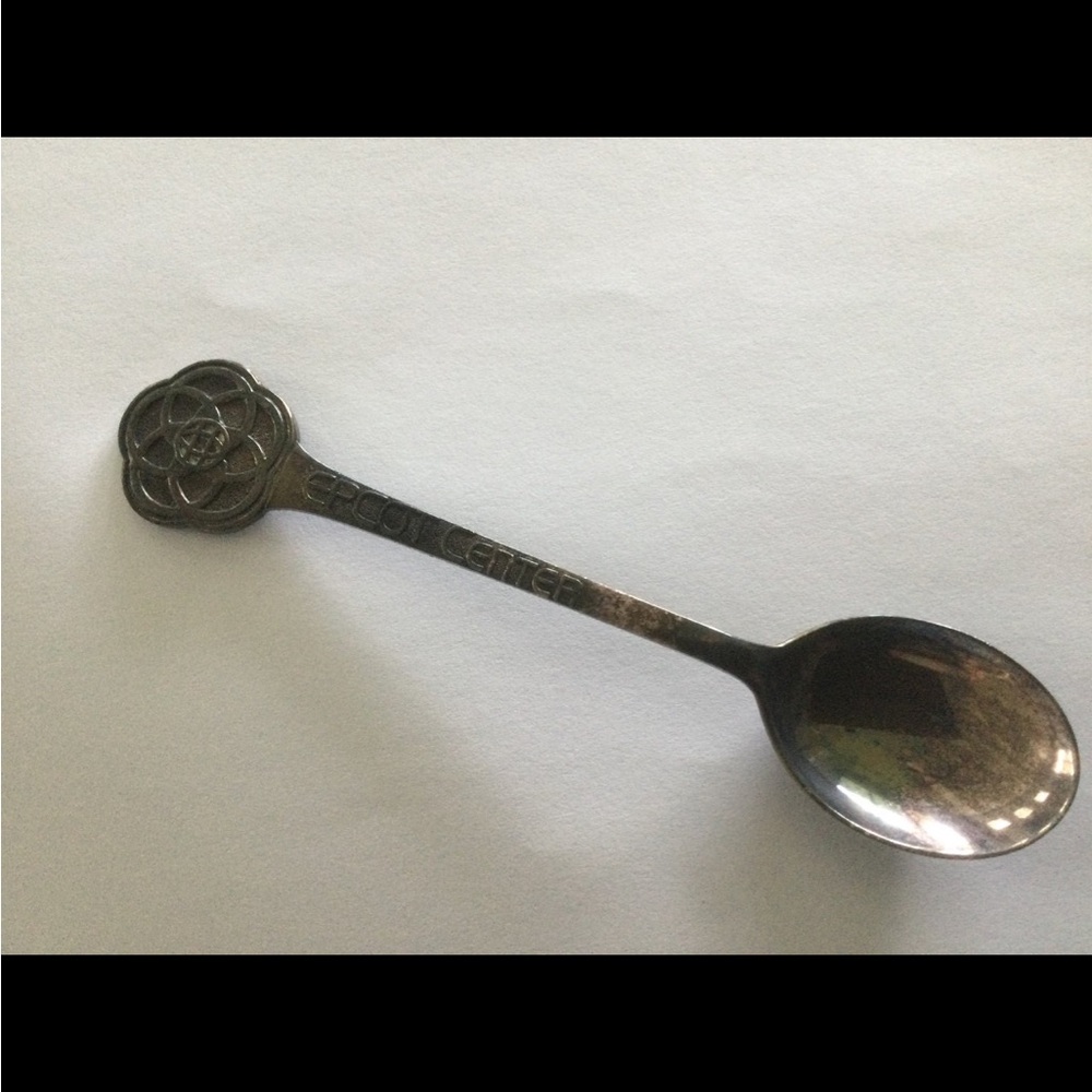 Vintage 1982 Disney World EPCOT Center Spoon.  Silver plate.